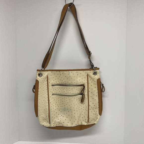 Bueno brand handbag, cream/Tan - Picture 1 of 15
